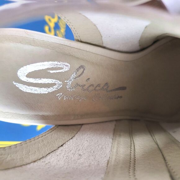 New SBICCA Women's (6) Thea Beige with Gray Floral Heeled Sandales - Picture 8 of 9